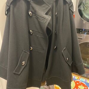 Kenneth Cole New York Black Cape Coat